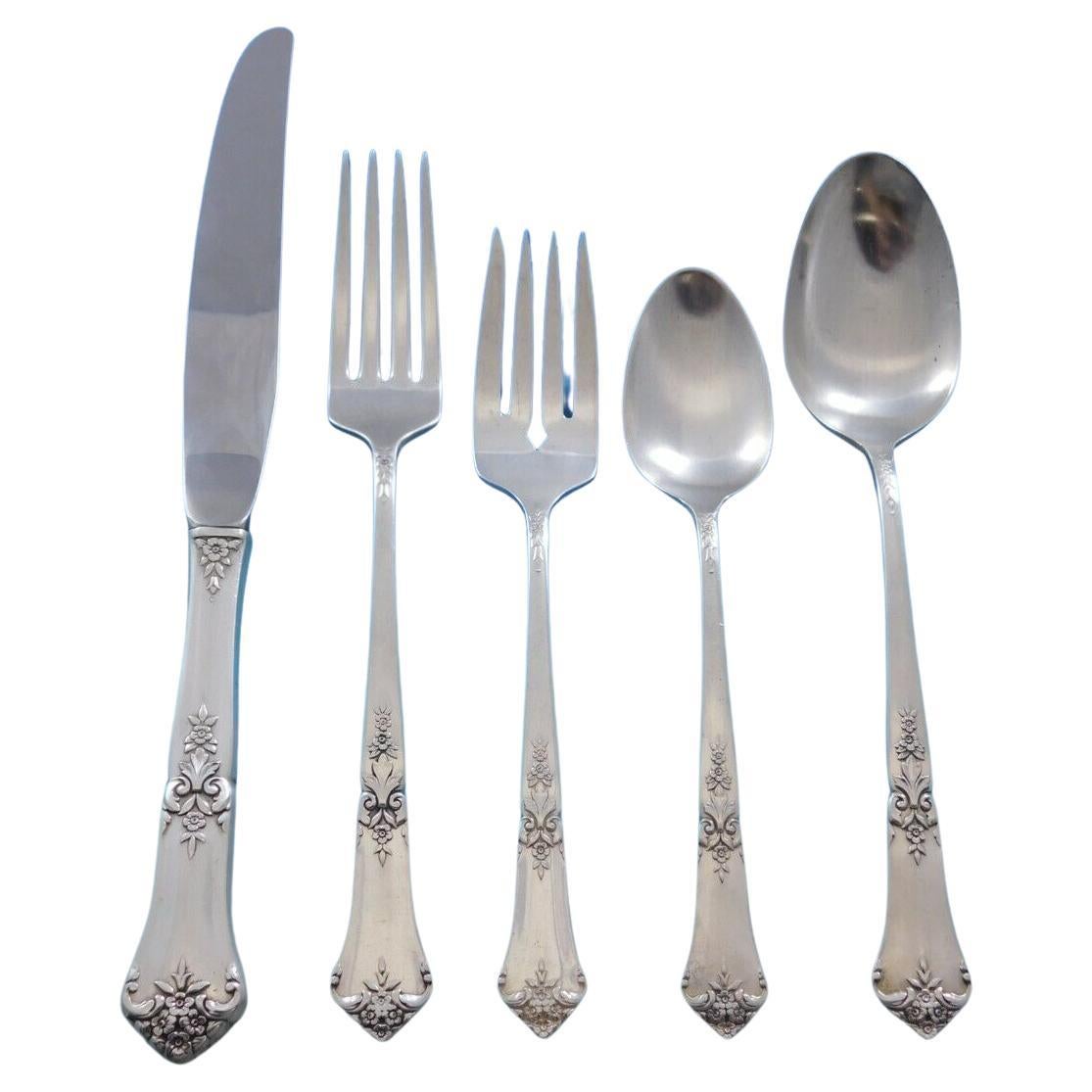 Stately by State House Sterling Silver Flatware Set for 6 Service 30 Pieces For Sale