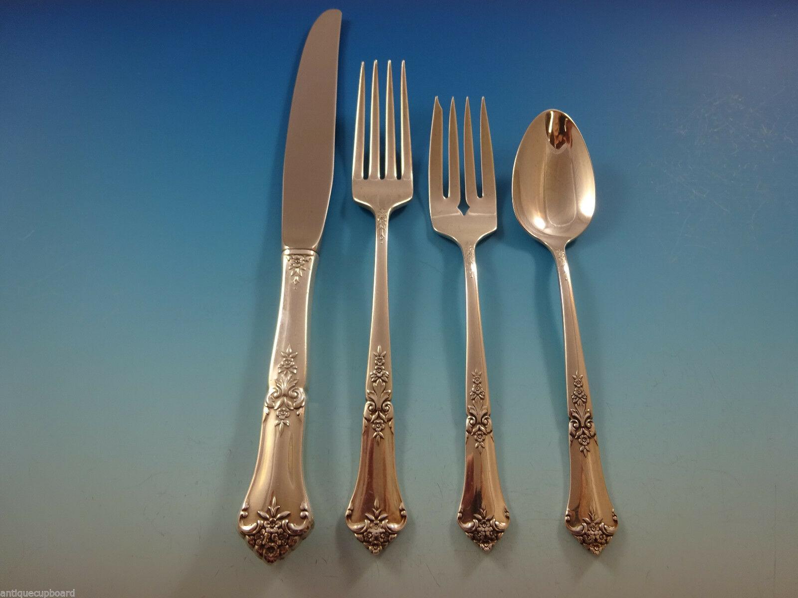 Stately by State House Sterling Silver Flatware Set For 8 Service 40 Pieces In Excellent Condition For Sale In Big Bend, WI