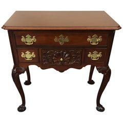 Stately Chippendale Style Mahogany Lowboy Chest of Drawers