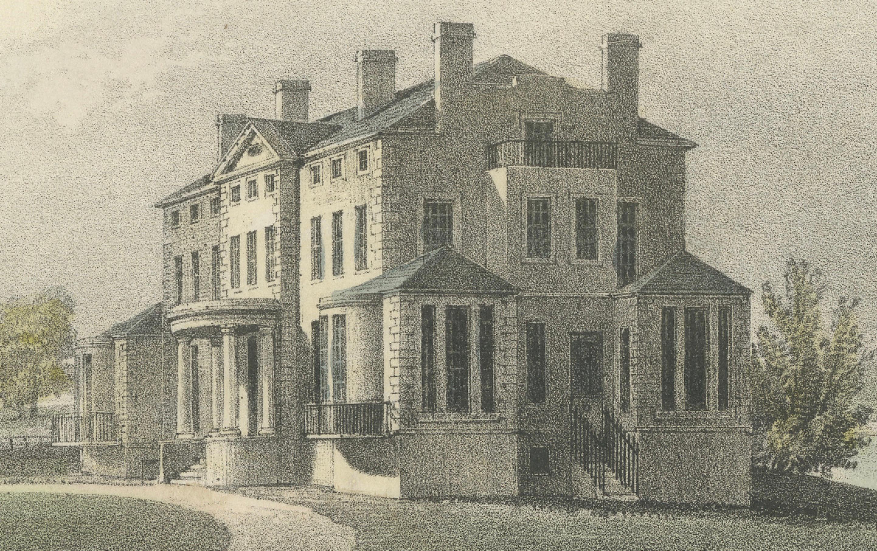 Engraved Stately Elegance: New Government House, Fredericton, N.B. – A 19th-Century Gem For Sale