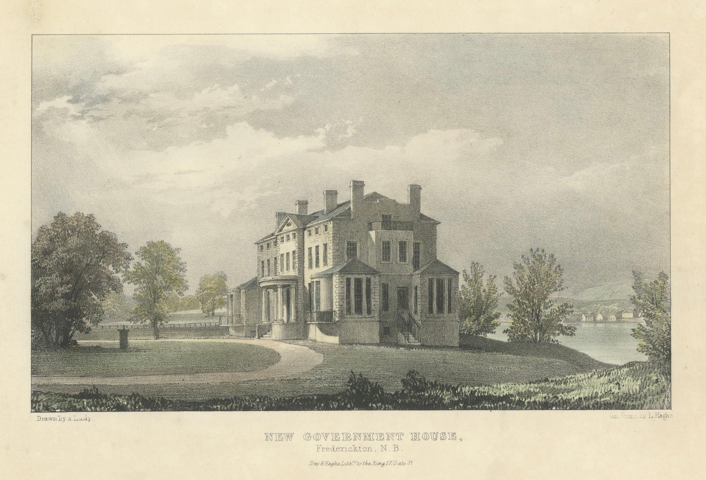 Mid-19th Century Stately Elegance: New Government House, Fredericton, N.B. – A 19th-Century Gem For Sale
