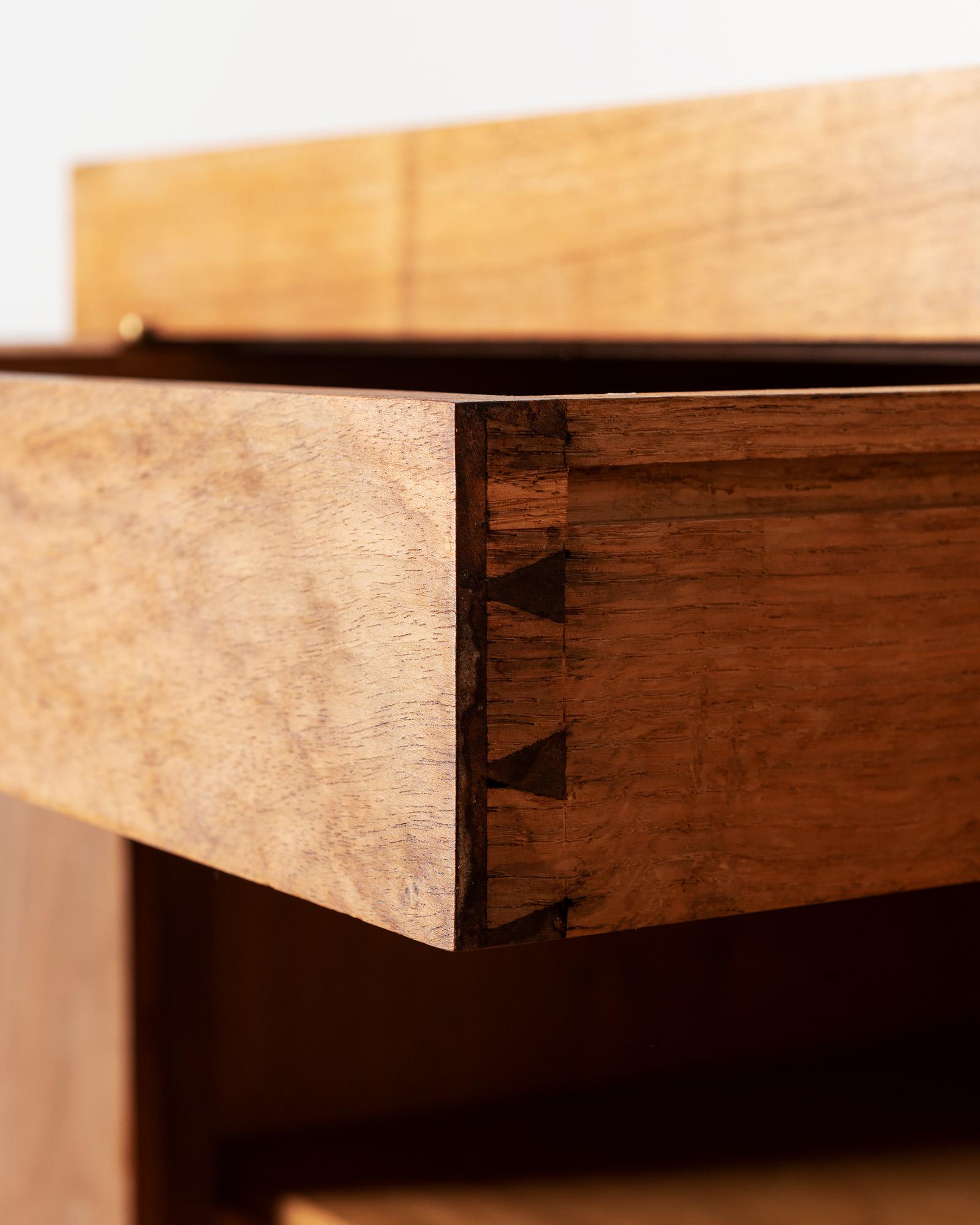 Stately French Late Deco Credenza in Walnut, 1940s 1