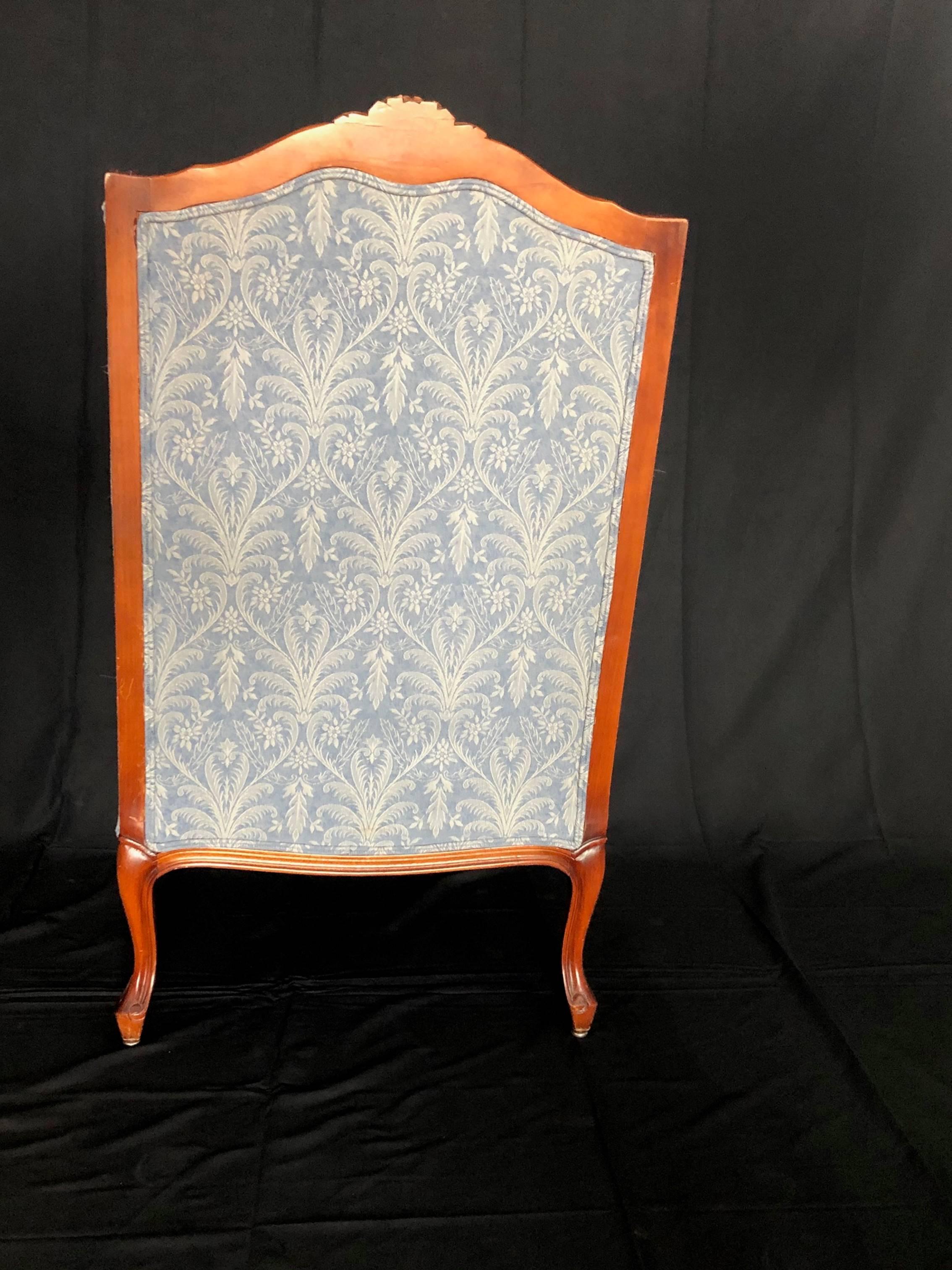 Mid-20th Century Stately Louis XV Style Carved Wingback Armchair