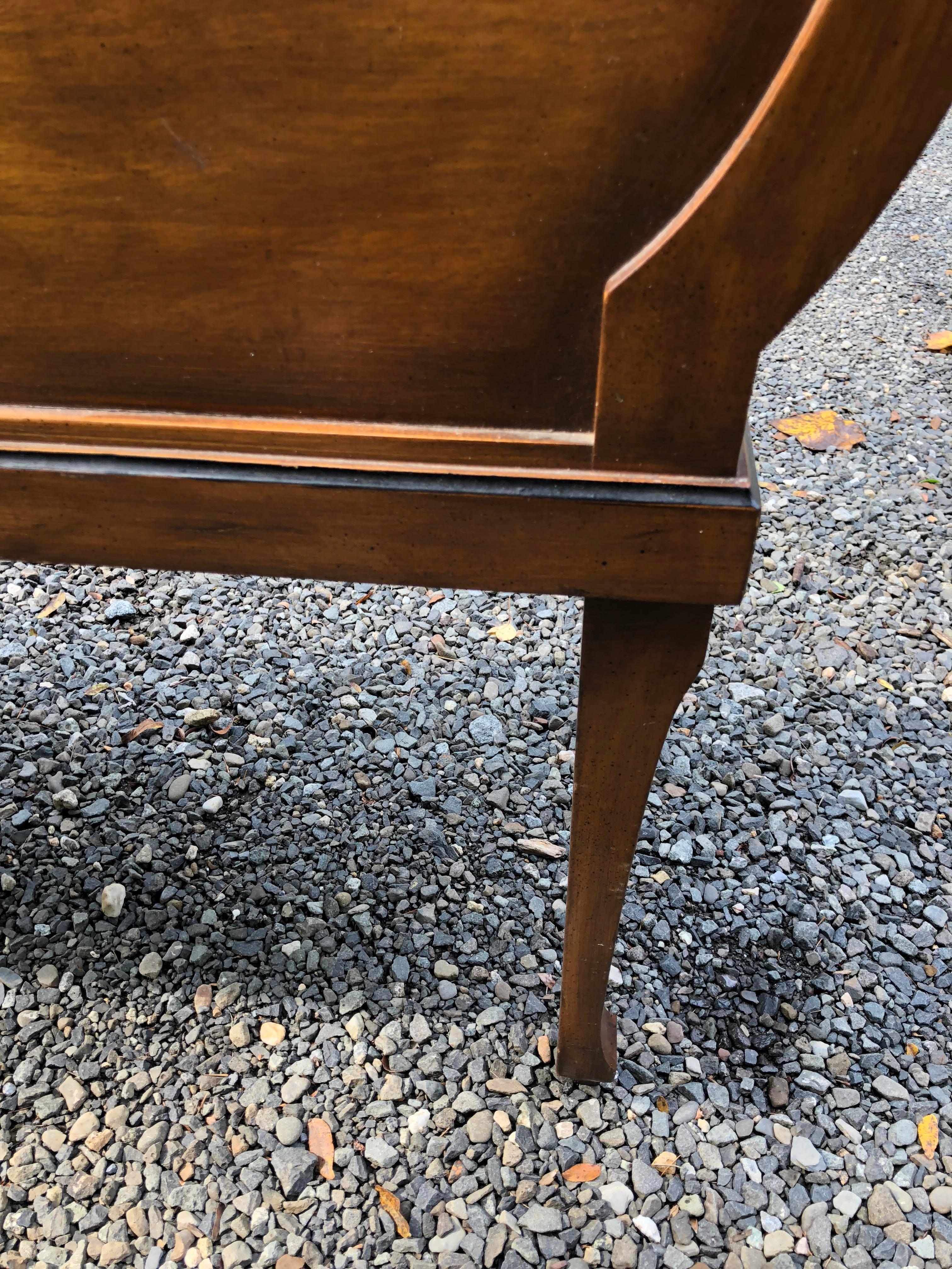 Late 20th Century Stately Neoclassical Style Fruitwood Bench