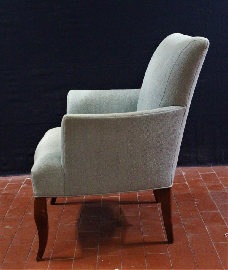 Stately Pair of Powder Blue Armchairs For Sale at 1stDibs