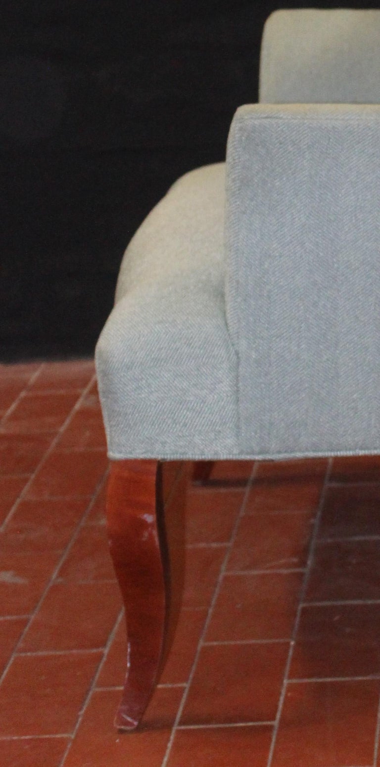 Stately Pair of Powder Blue Armchairs For Sale at 1stDibs