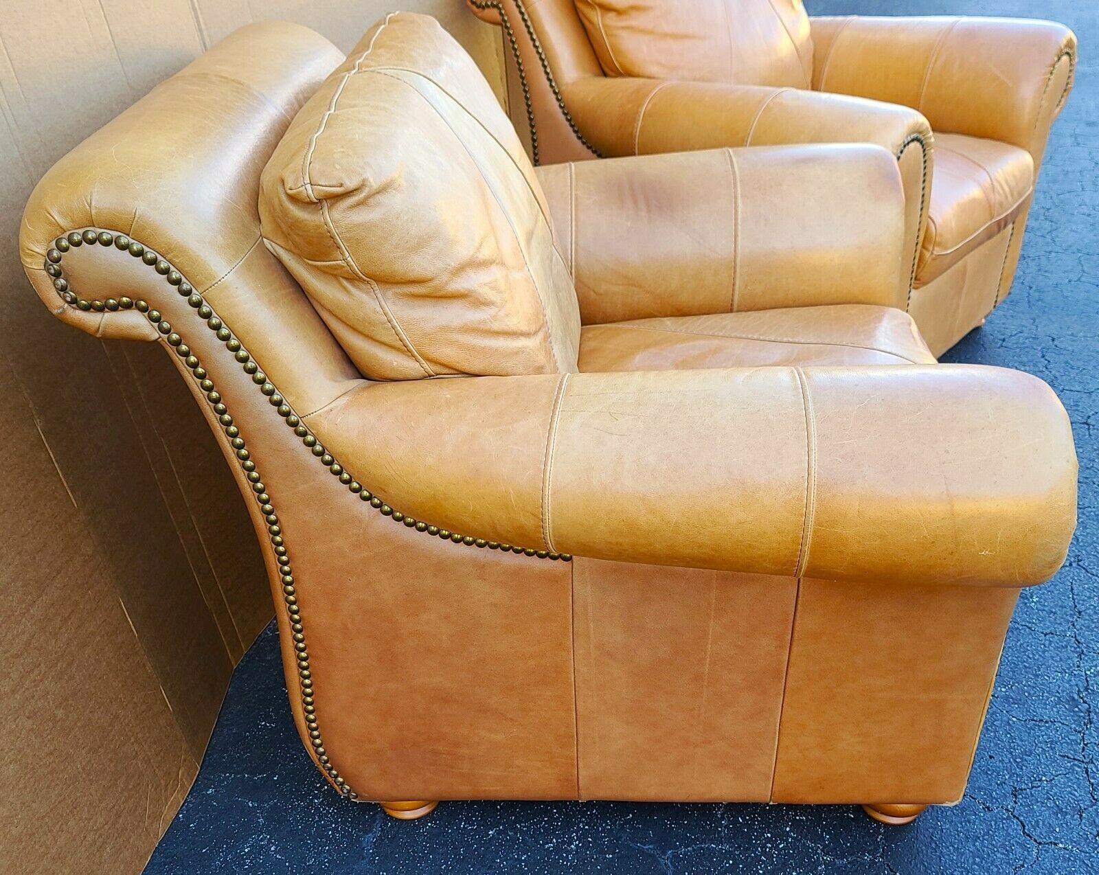 Sedie da salotto in pelle Saddle di Soft Line In condizioni buone in vendita a Lake Worth, FL