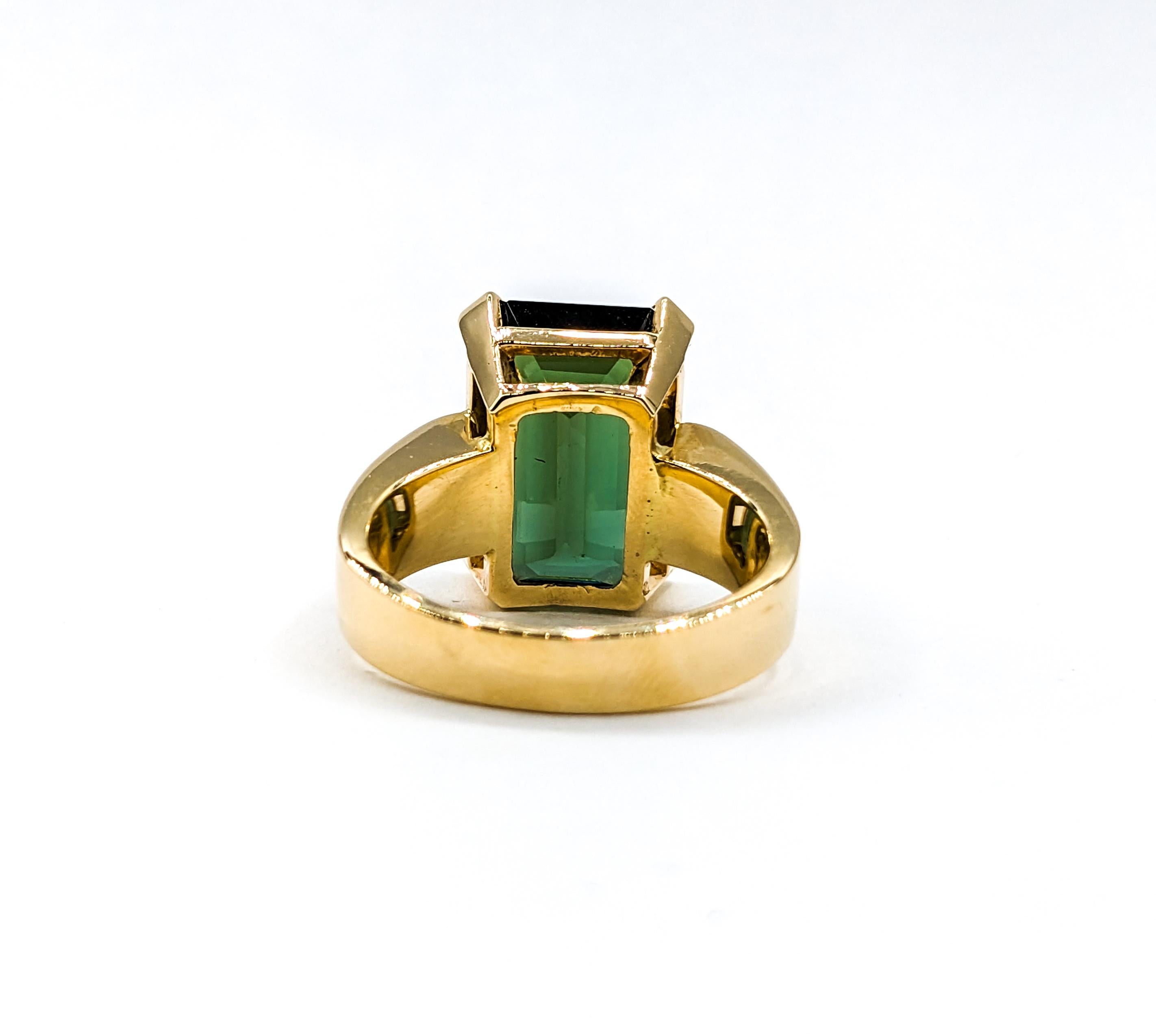 Statement 13,50ct Grüner Turmalin Cocktail Ring im Zustand „Hervorragend“ in Bloomington, MN