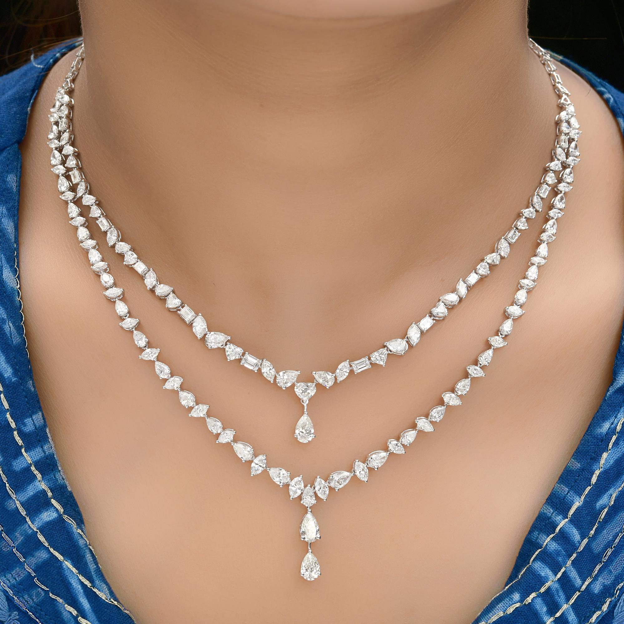 Introducing the extraordinary Certified 17.62 Carat Diamond Multi Strand Necklace, a true masterpiece of fine jewelry that embodies luxury and brilliance. Meticulously crafted with exceptional artistry and attention to detail, this necklace features