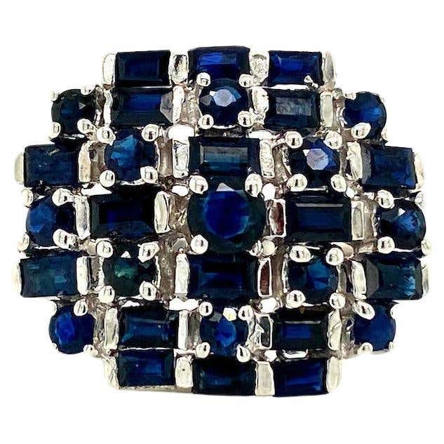 Antique Sapphire and Diamond Cluster Rings - 7,845 For Sale at 1stDibs ...