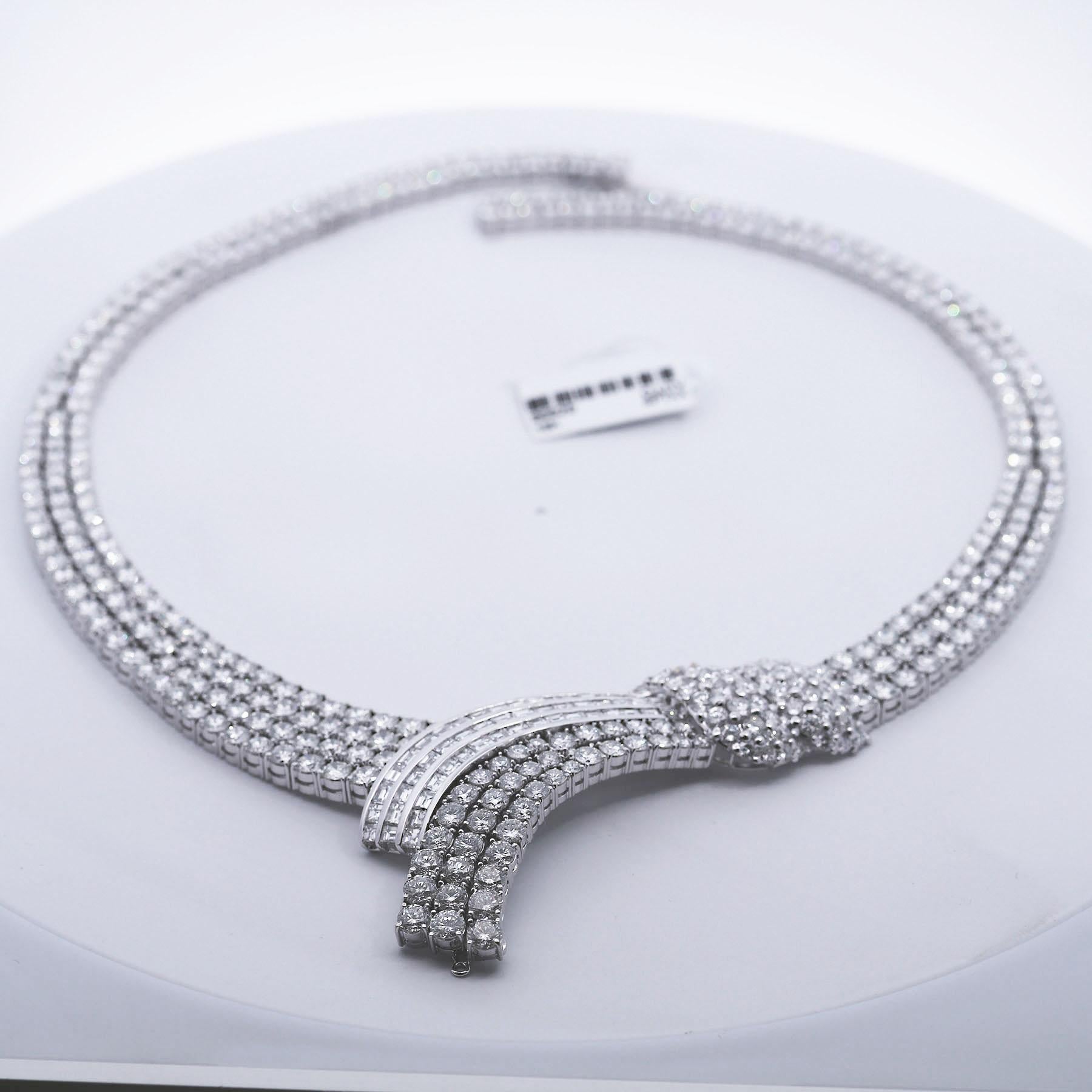 Collana girocollo con diamanti da 52,50 carati in stile retrò in vendita 5