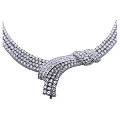 Choker-Halskette im Retro-Stil mit 52,50 Karat Diamanten