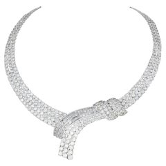 Retro Style 52.50 Carat Diamond Choker Necklace