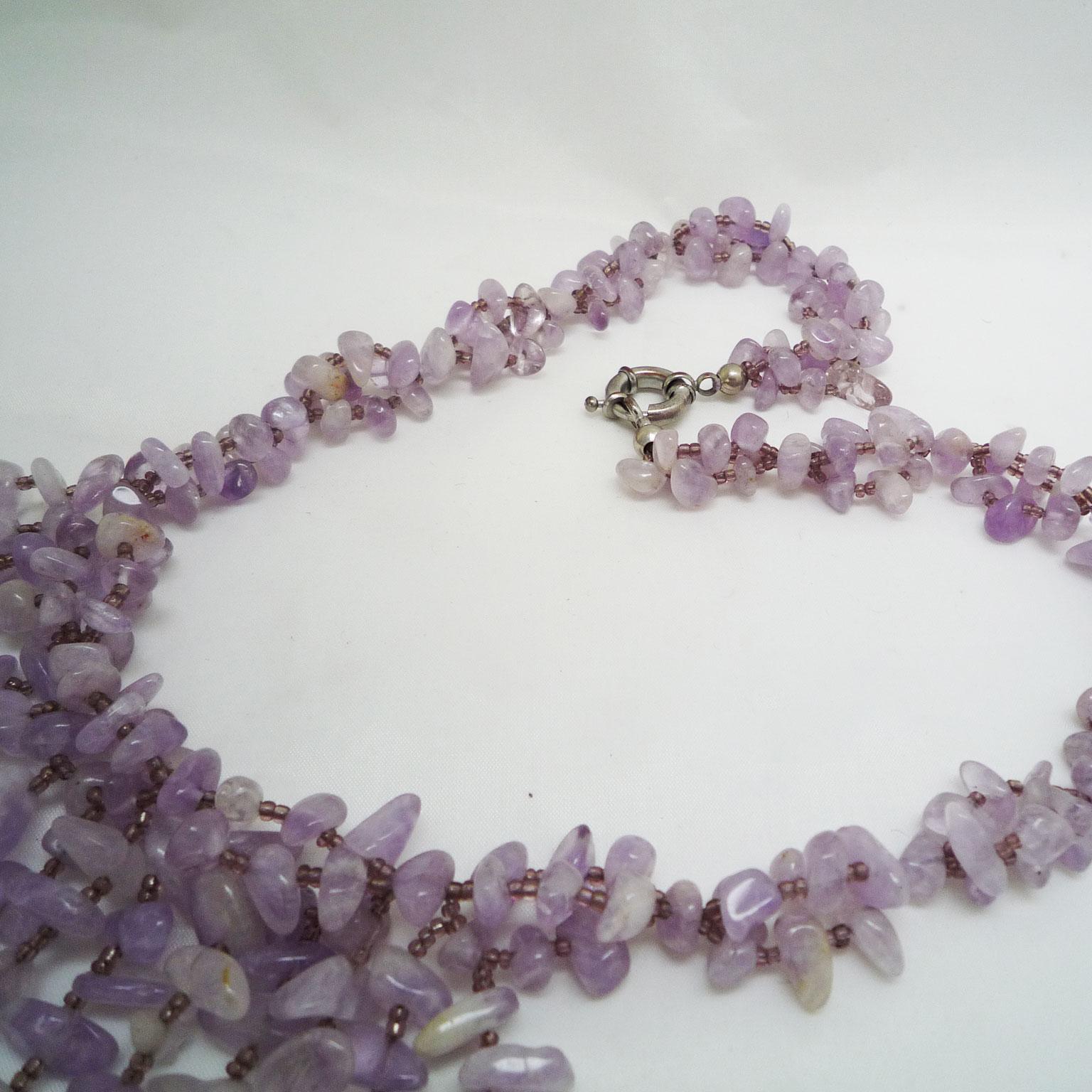 Modern Statement amethyst necklace For Sale
