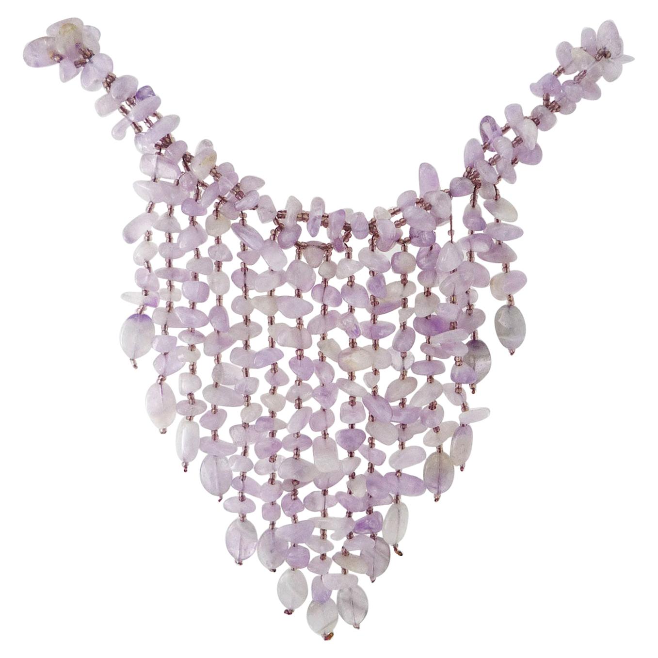 Statement amethyst necklace