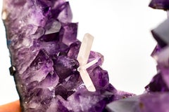 Statement Amethyst Portal with Rich Deep Purple Druzy and Calcite Inclusions