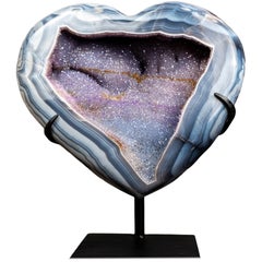 Statement Blue Lace Agate Heart Geode