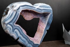 Statement Blue Lace Agate Heart Geode Portal