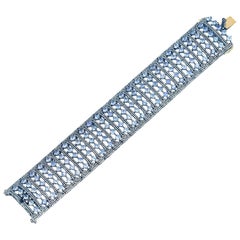 Statement Bracelet in Tanzanite and 9.7 Carat Diamonds