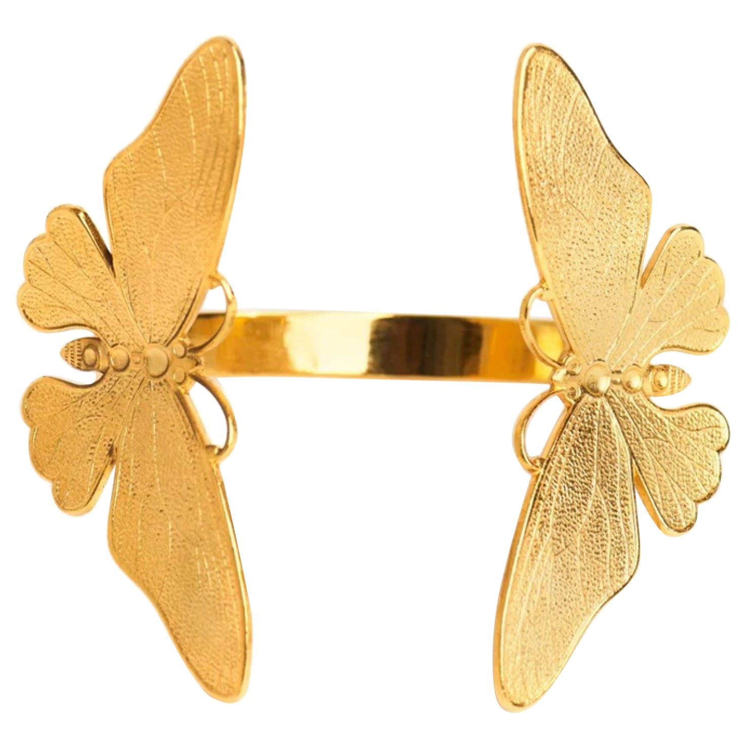 Bracciale a farfalla dichiarato in oro 24 carati con simbologia della farfalla in vendita