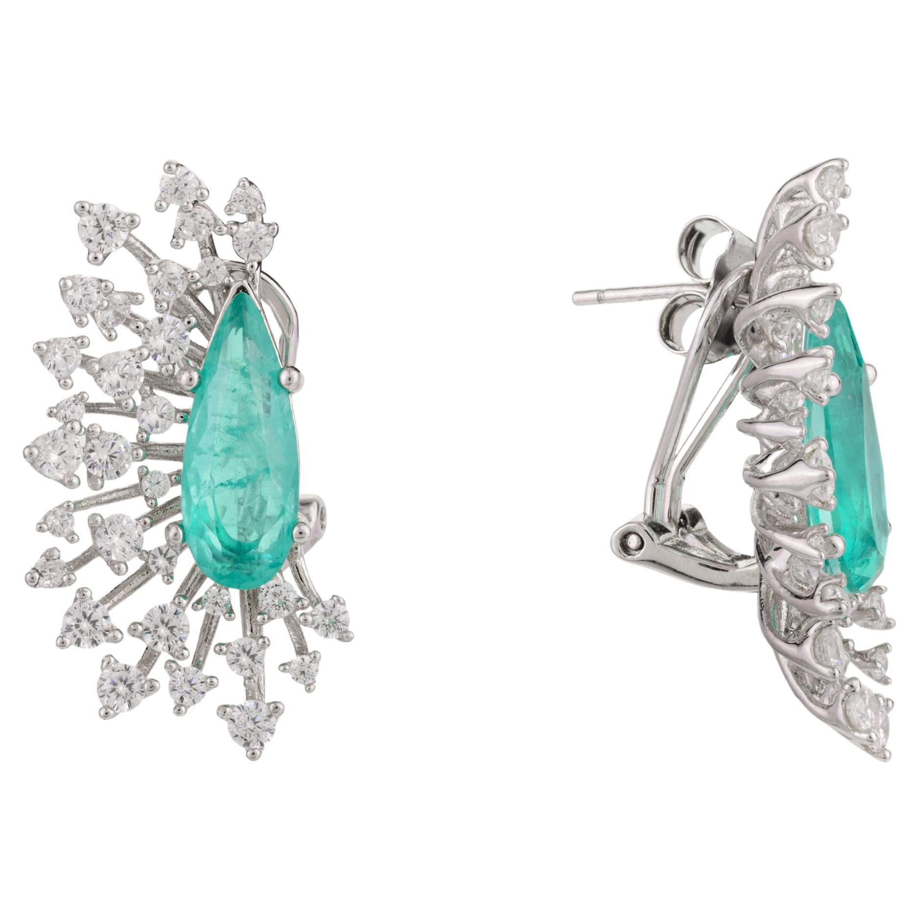 Pendientes de plata con circonita cúbica Sprinkle para regalo de mamá en venta