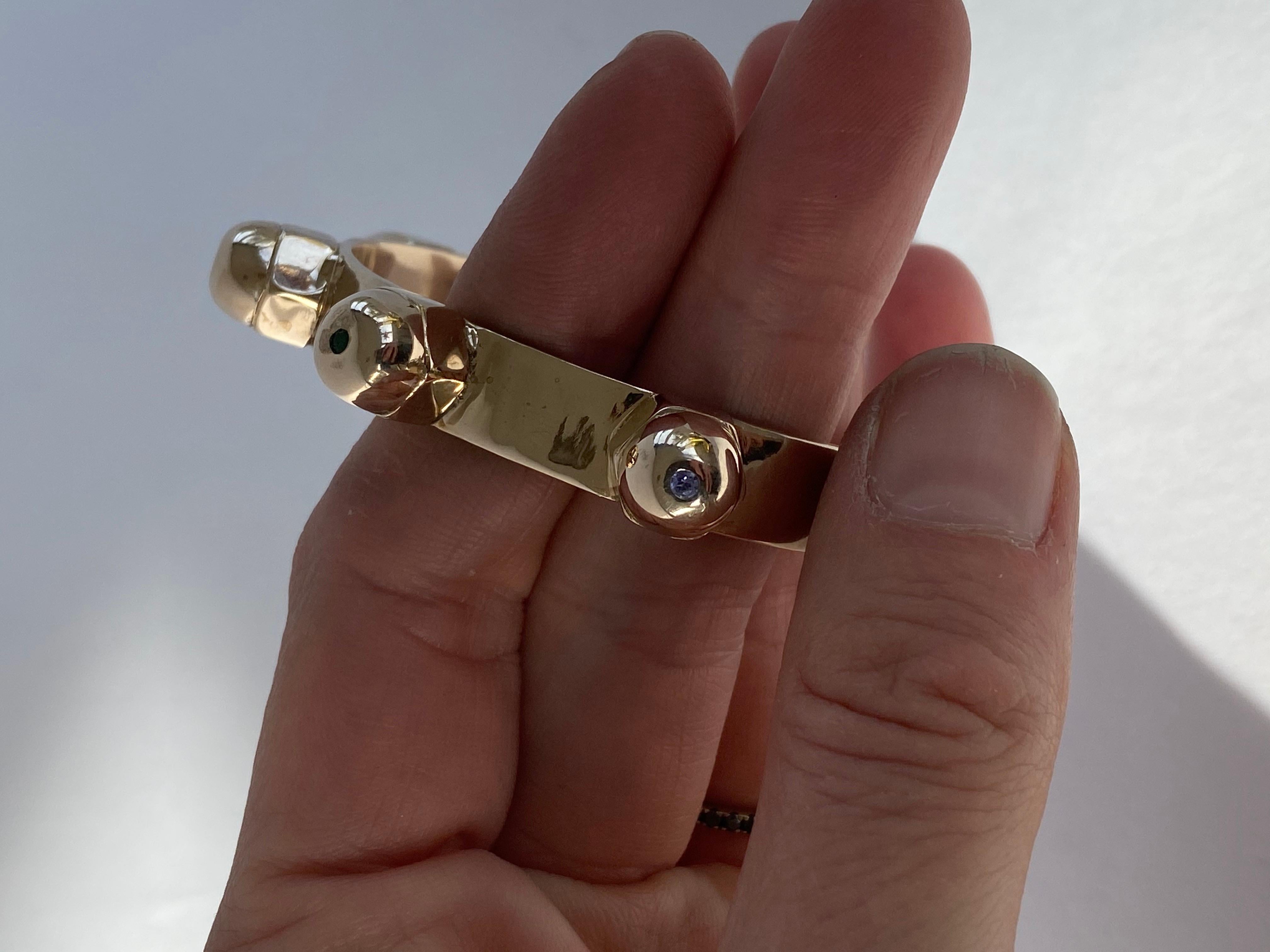 Regenbogen  Armspange Armband Chakra Weißer Diamant Smaragd Rubin Saphir Opal  im Angebot 2