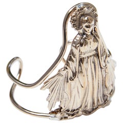 Statement Cuff Bracelet Virgin Mary 14k Gold Plate J Dauphin