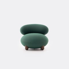 Statement Curved Lounge Chair – Flock by NOOM, Pine Green
