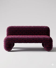 Statement Curved Sofa in Dedar Jacquard Velvet — HELLO by NOOM
