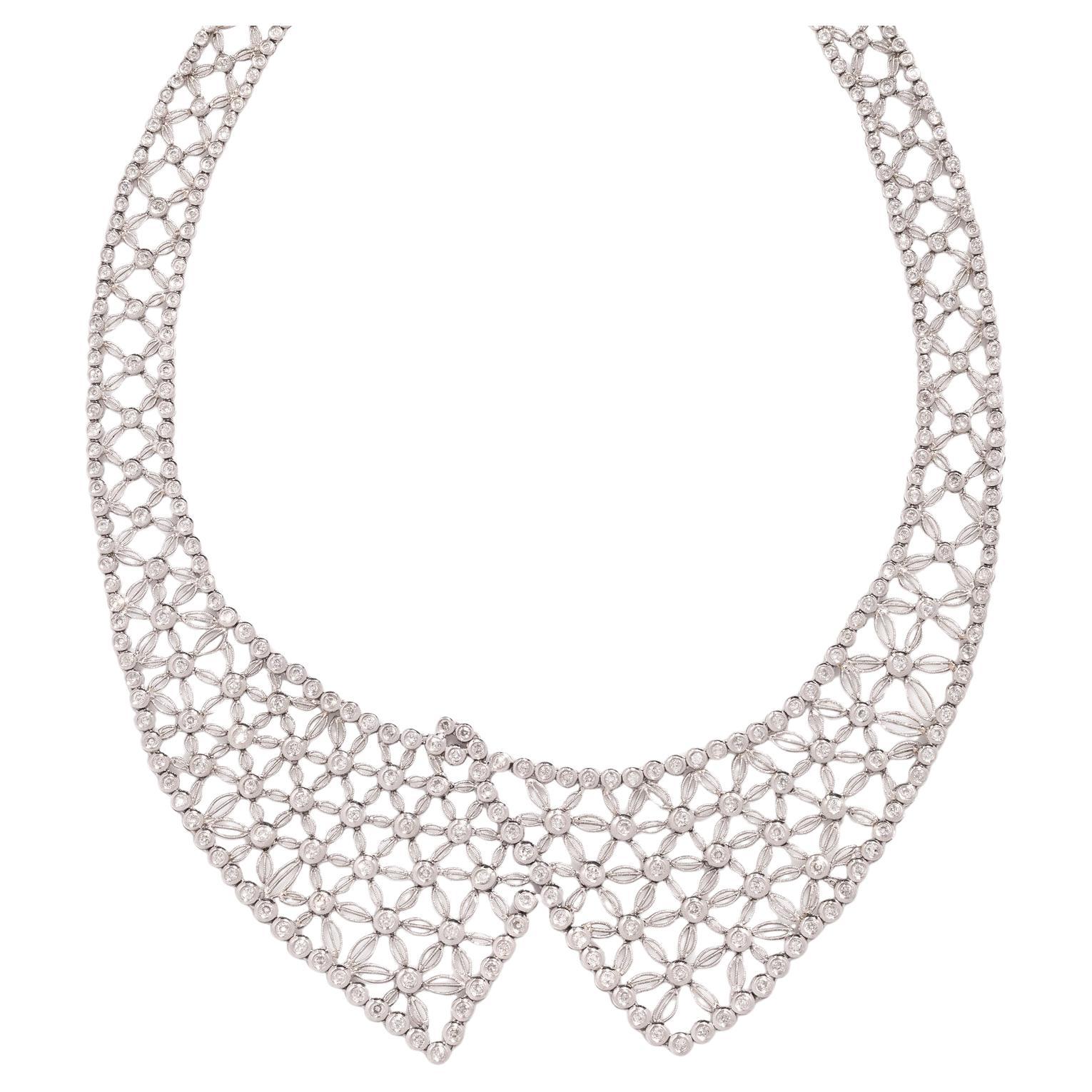 Collana Iconic Statement con diamanti in platino in vendita