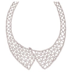 Iconic Statement Diamond Platinum Collar Necklace