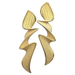 Statement Earrings in 14k by Oltremare Gioielli, Italian Fine Jewelry 