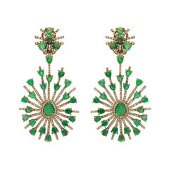 Statement Emerald & Diamond Earrings