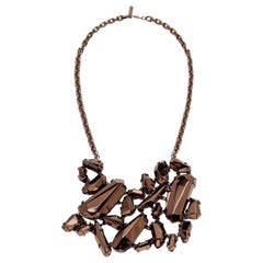 Statement Fall 2008 Burberry 'Chunky' Bronze Metalic Necklace - Runway Look 36