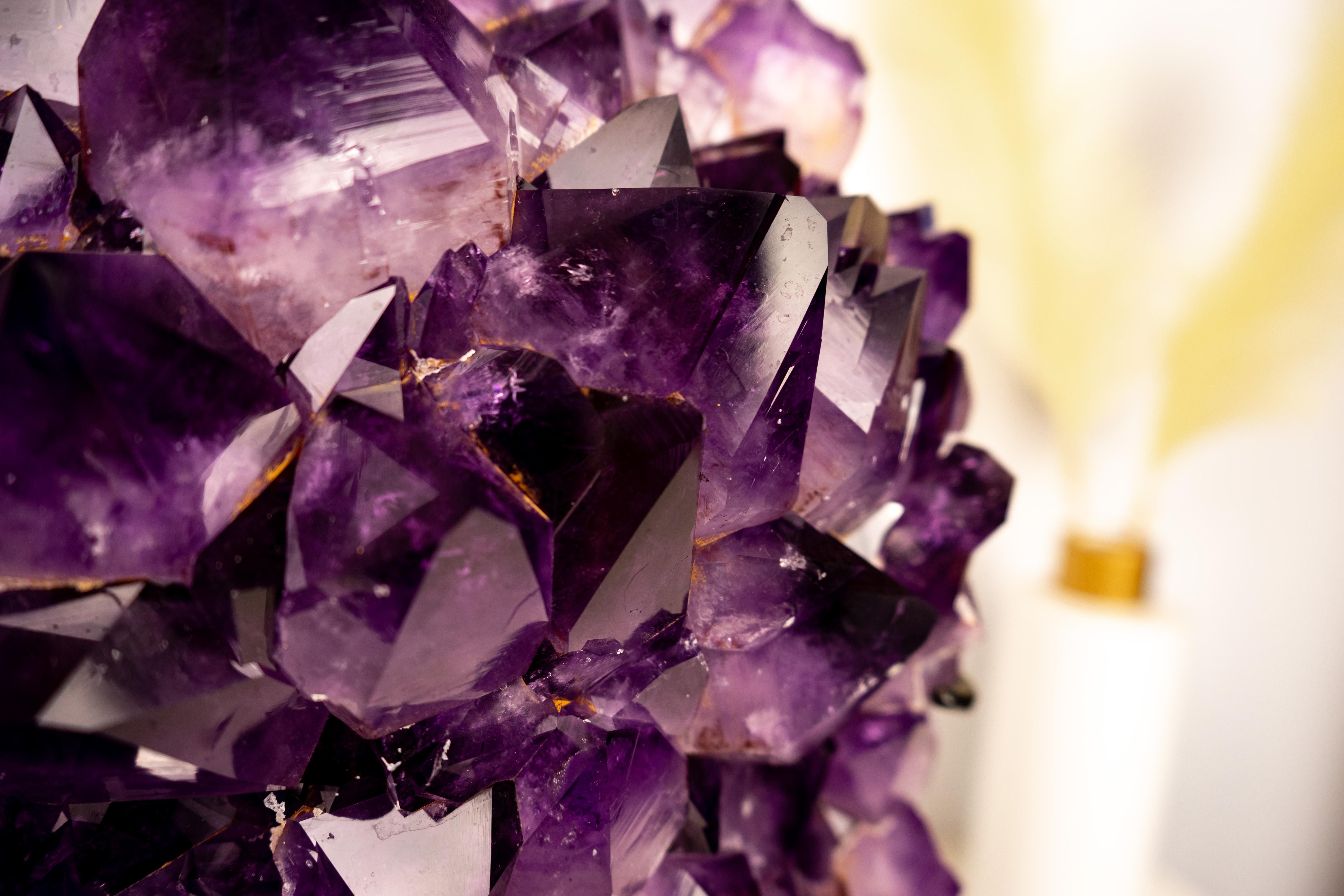 Statement Grape Purple Jelly Amethyst Cluster, Saturated Deep Purple Crystals For Sale 6