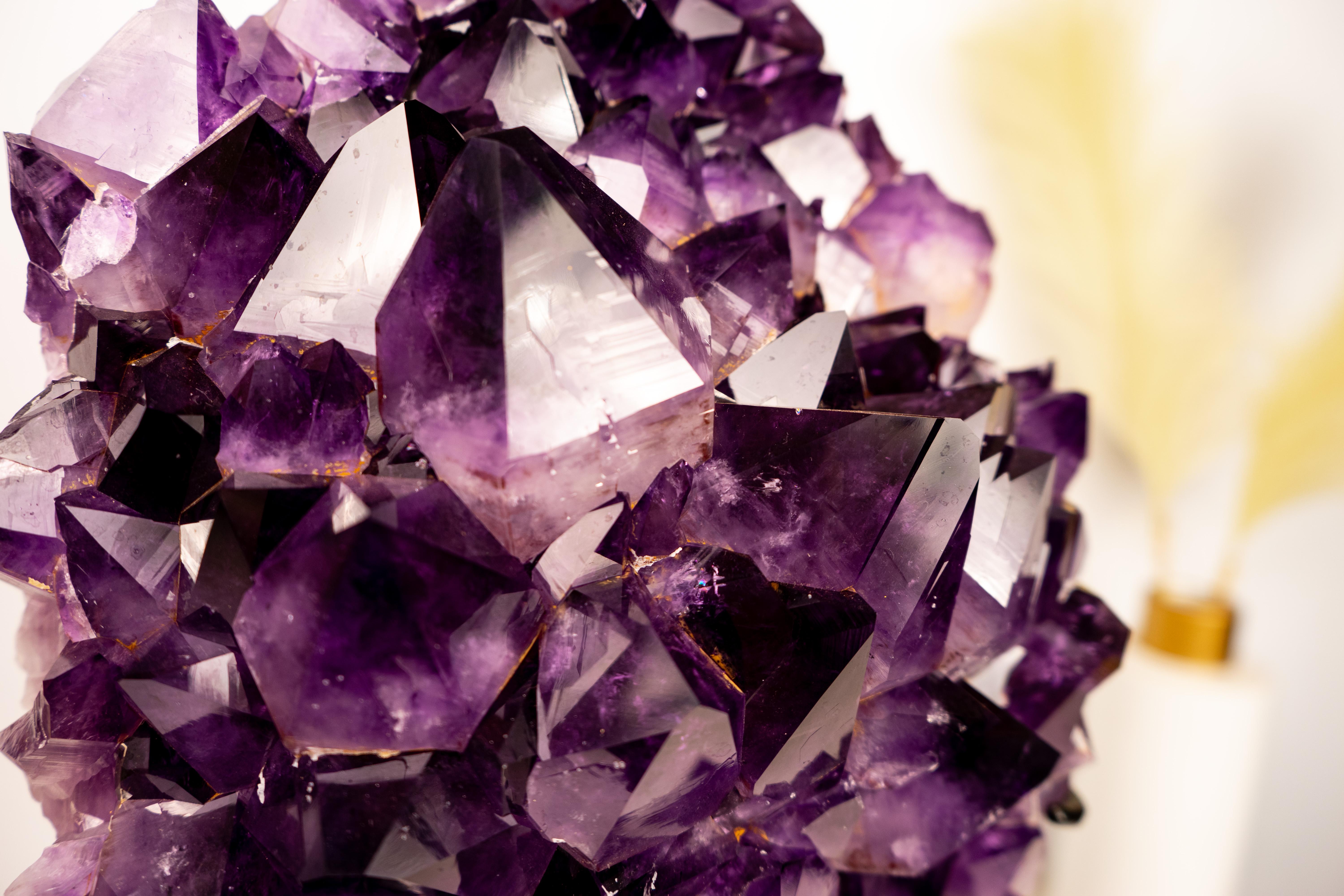 Statement Grape Purple Jelly Amethyst Cluster, Saturated Deep Purple Crystals For Sale 7