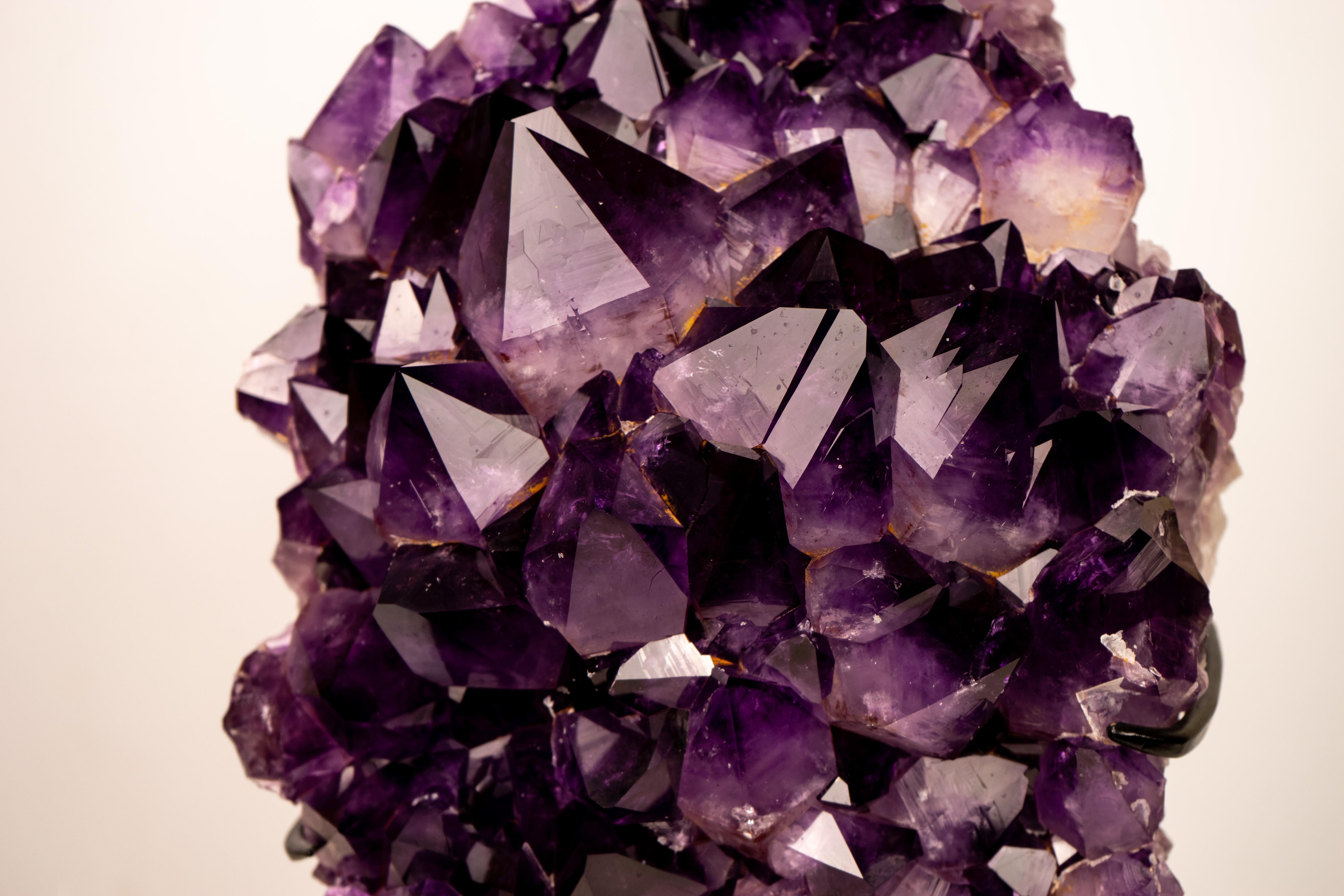 Statement Grape Purple Jelly Amethyst Cluster, Saturated Deep Purple Crystals For Sale 8