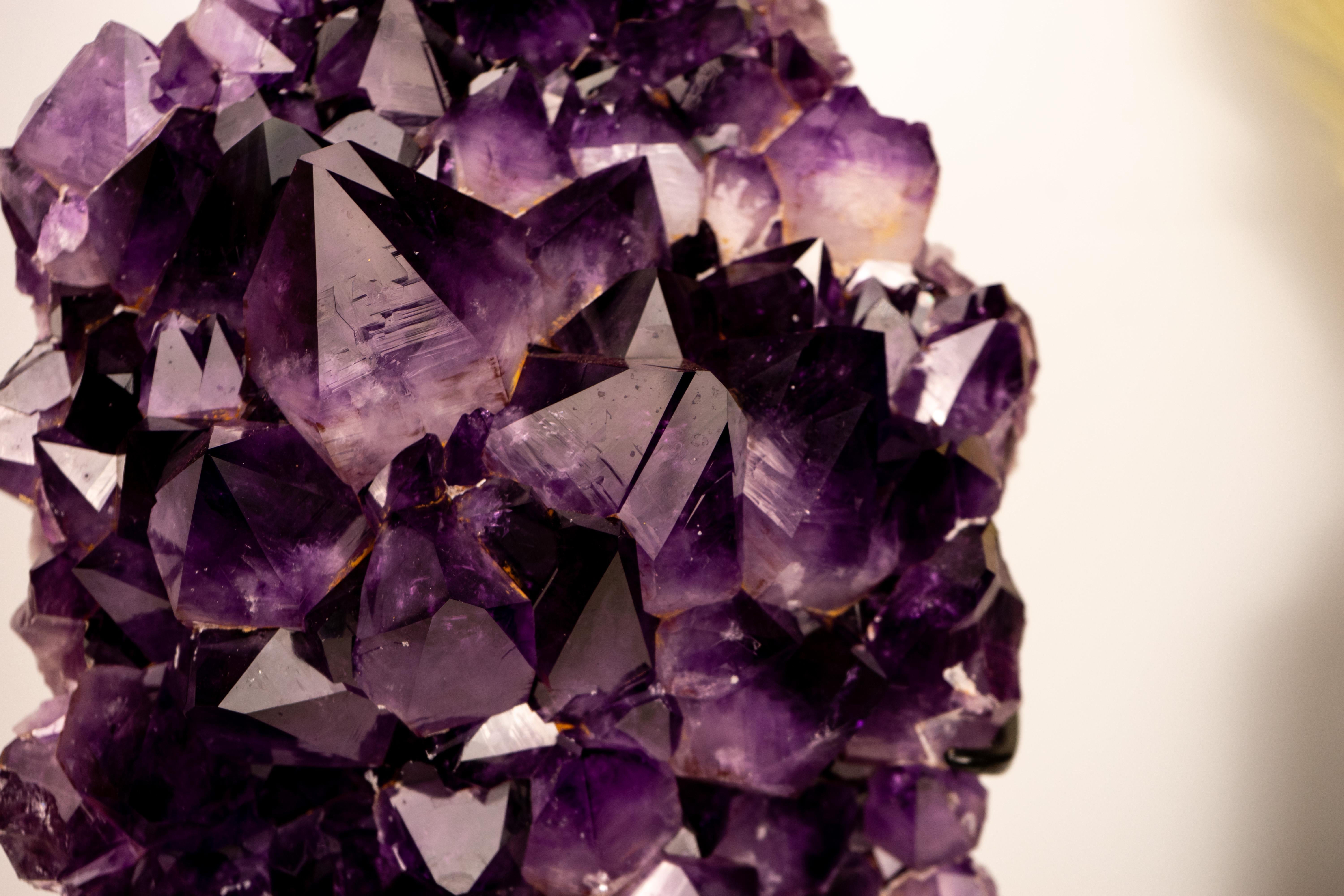 Statement Grape Purple Jelly Amethyst Cluster, Saturated Deep Purple Crystals For Sale 9