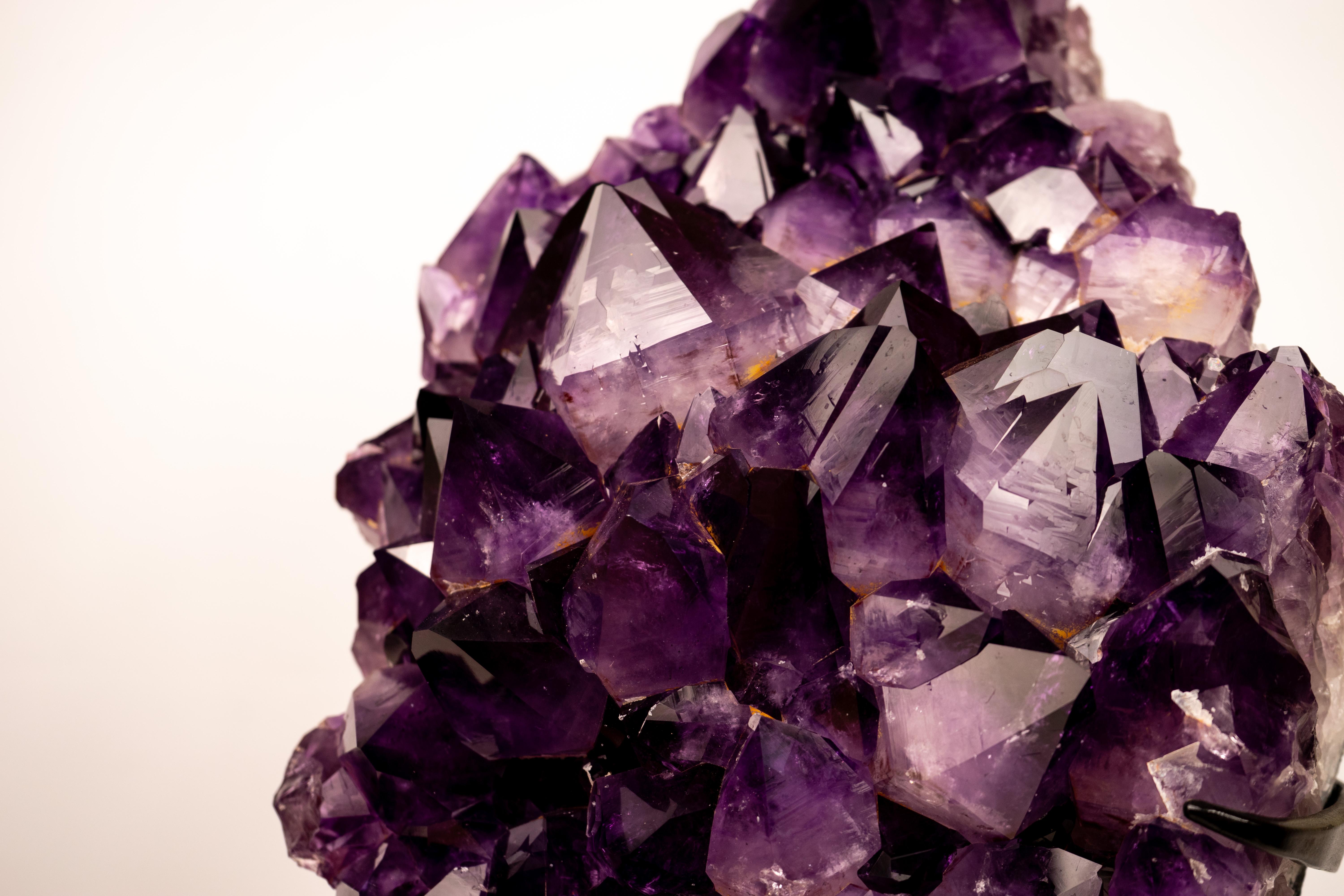 Statement Grape Purple Jelly Amethyst Cluster, Saturated Deep Purple Crystals For Sale 10