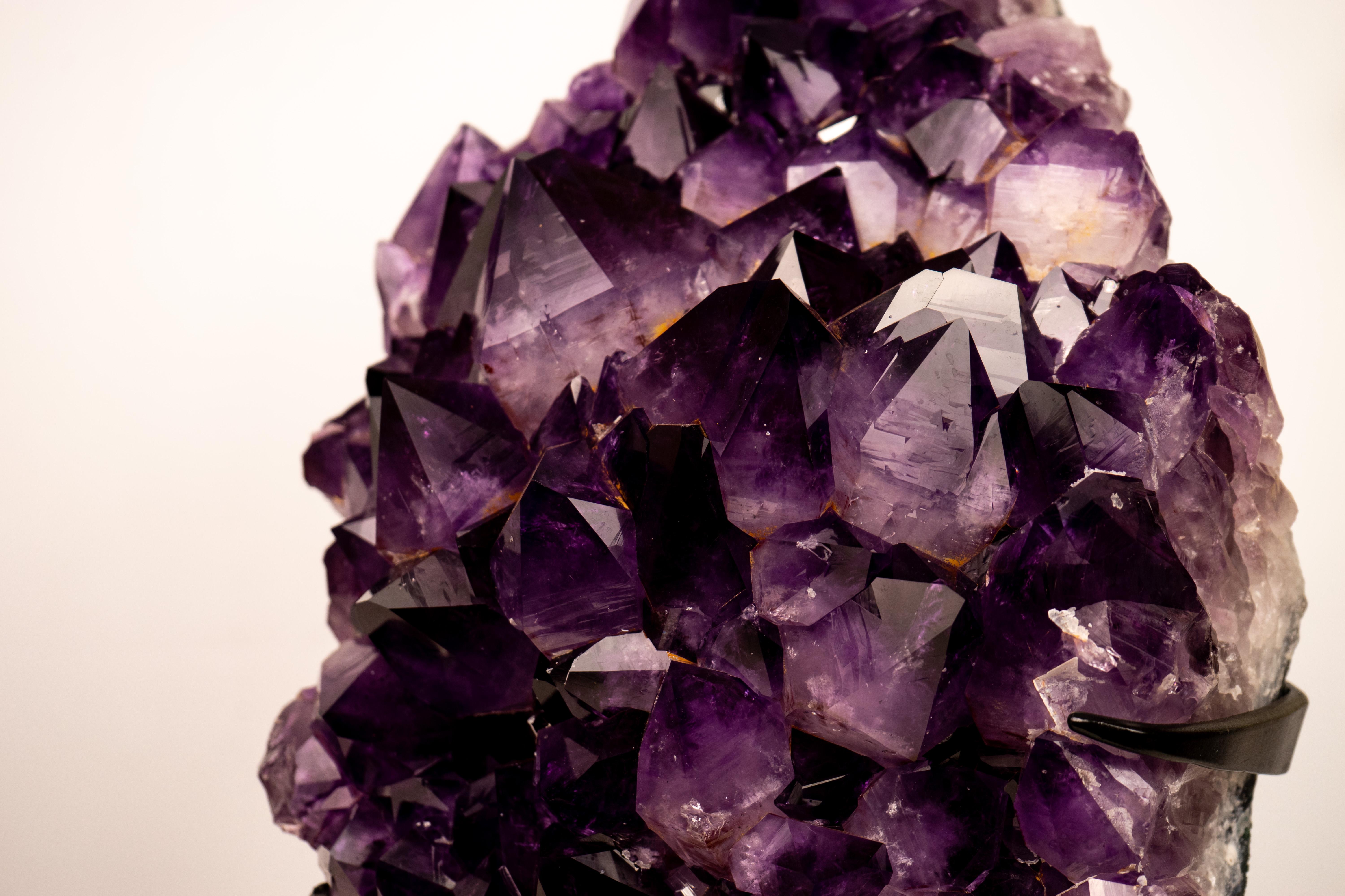 Statement Grape Purple Jelly Amethyst Cluster, Saturated Deep Purple Crystals For Sale 2