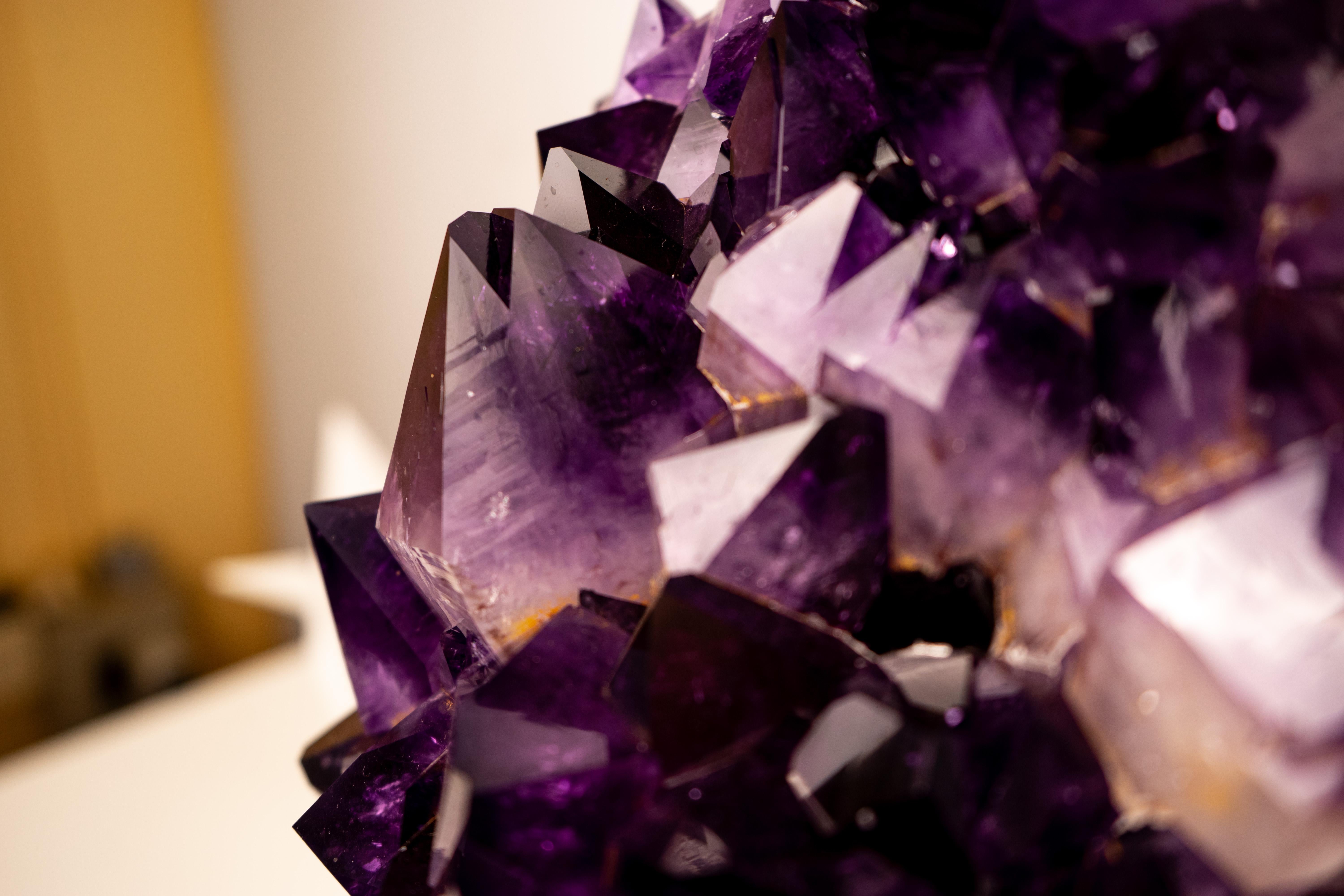 Statement Grape Purple Jelly Amethyst Cluster, Saturated Deep Purple Crystals For Sale 3
