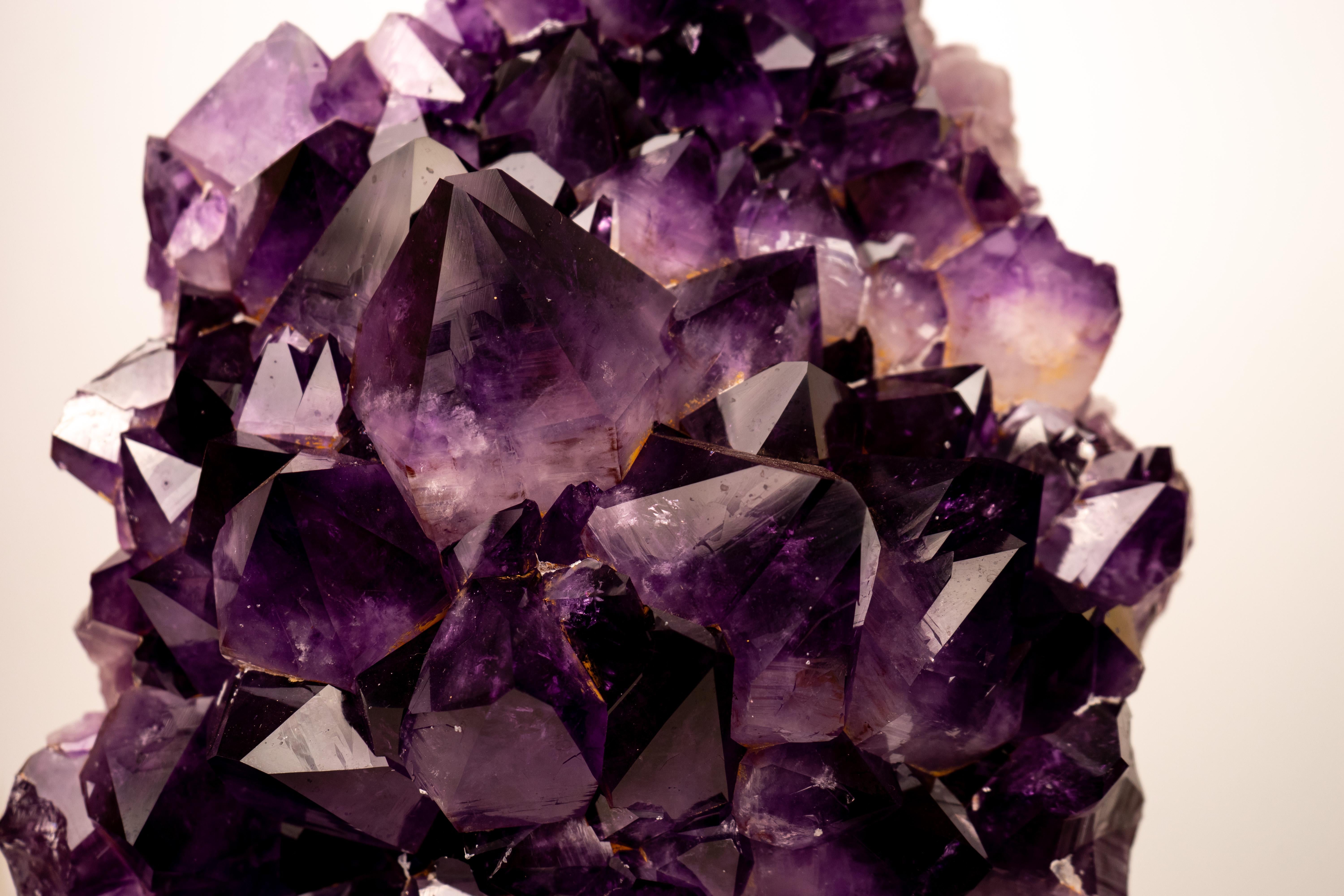 Statement Grape Purple Jelly Amethyst Cluster, Saturated Deep Purple Crystals For Sale 4