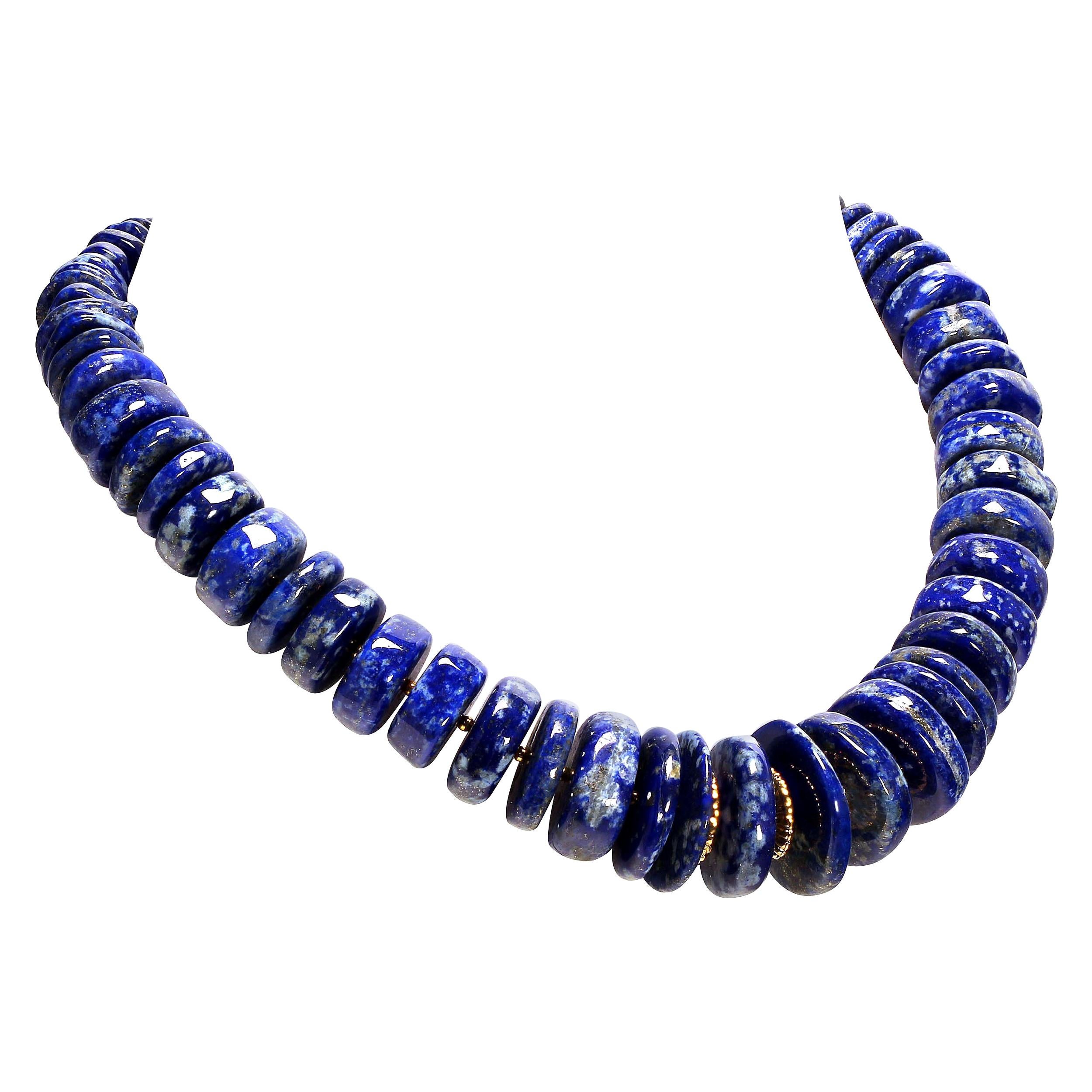 Statement Lapis Lazuli Graduated Choker Necklace