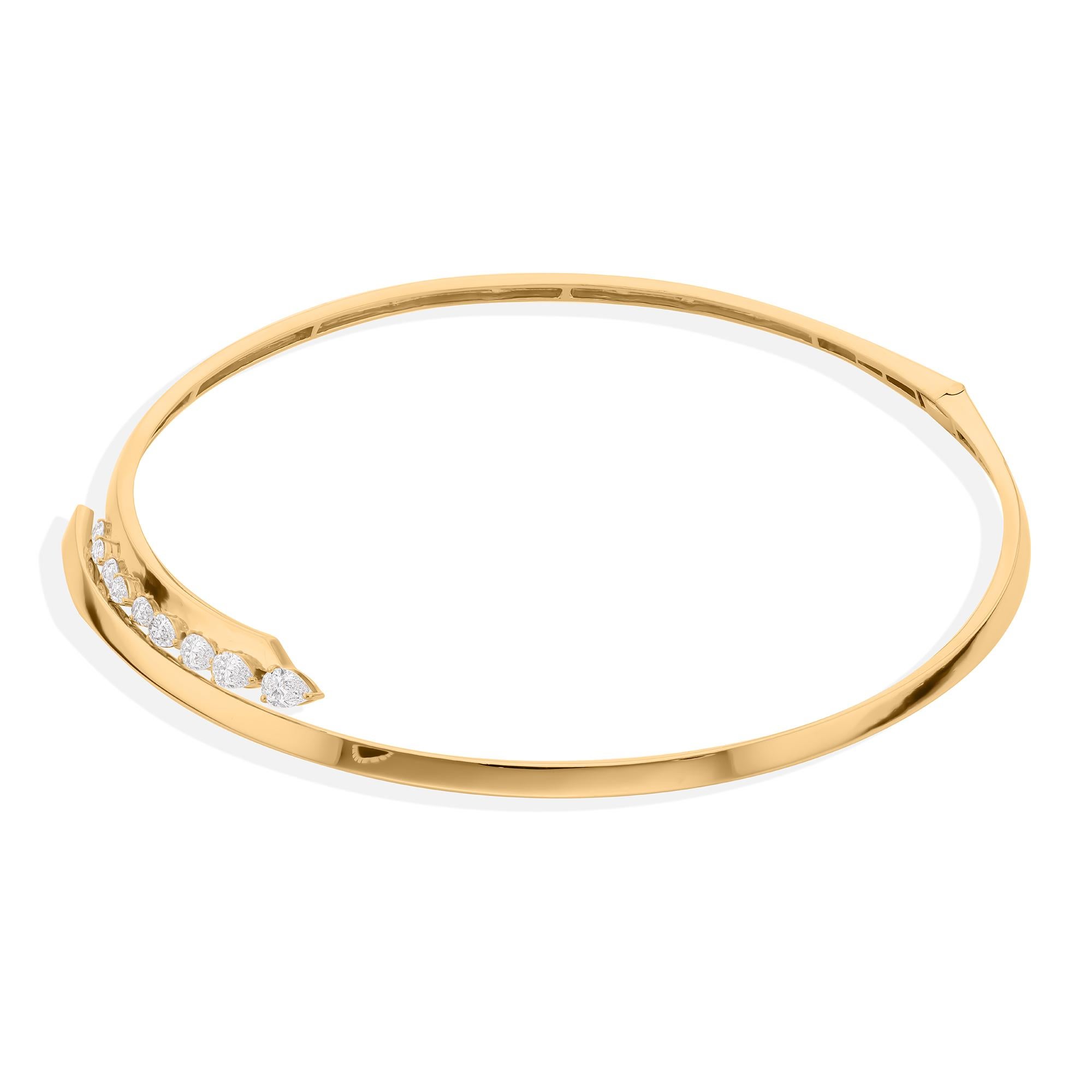 Collier ras du cou en or jaune 18k avec diamant Nature 2.15ct SI/HI Pour femmes en vente