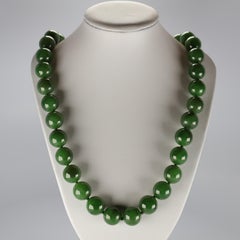 Statement Necklace of Jade, Gold and Diamonds