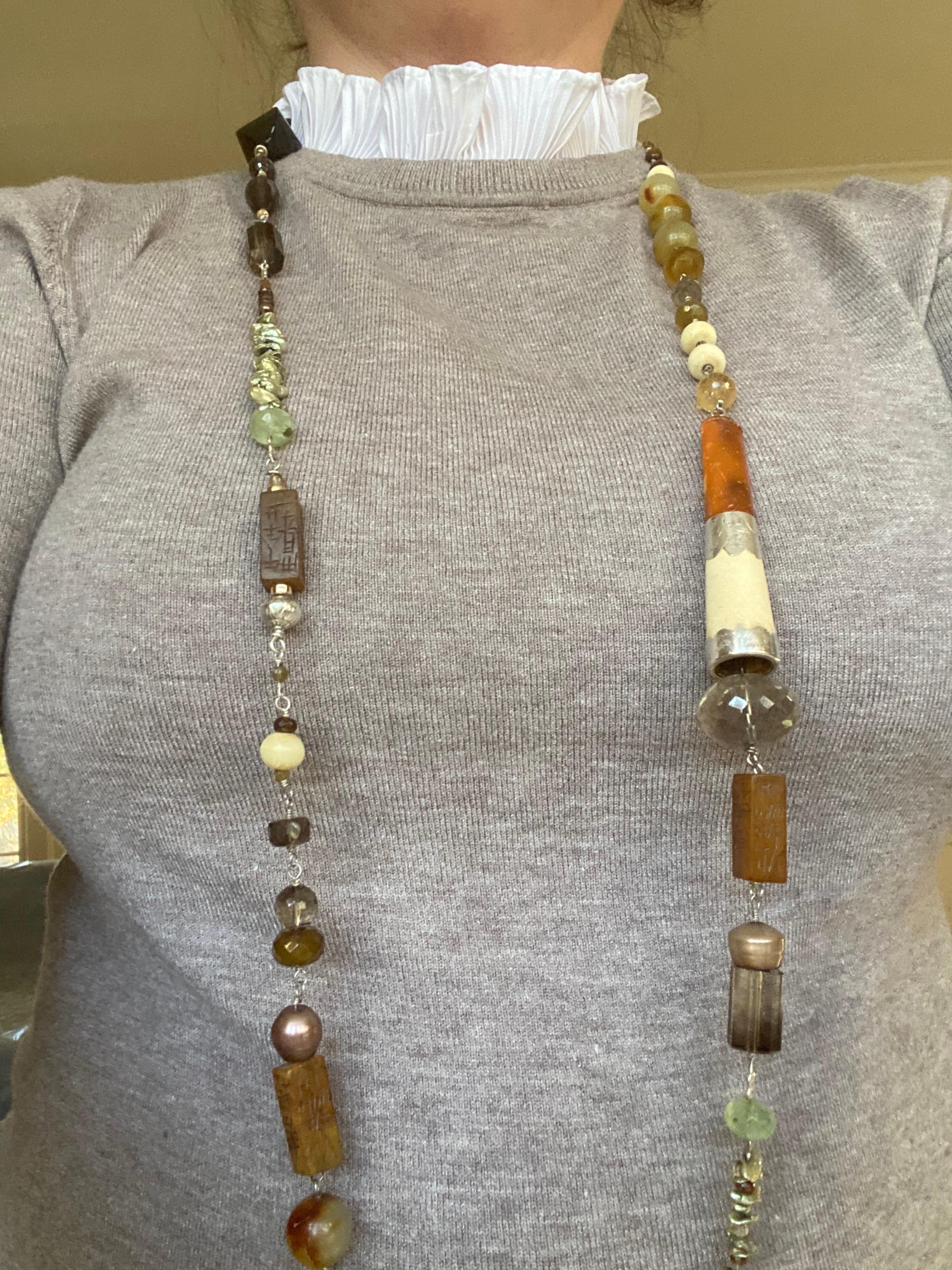 amber statement necklace