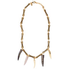 Statement necklace with Nacres and Black Zircons from IOSSELLIANI