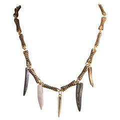 Statement necklace with Nacres and Black Zircons from IOSSELLIANI