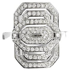 StatEMENT Paris, Art-Déco-Ring Mini My Way mit Diamanten und Silber 0,6 Karat