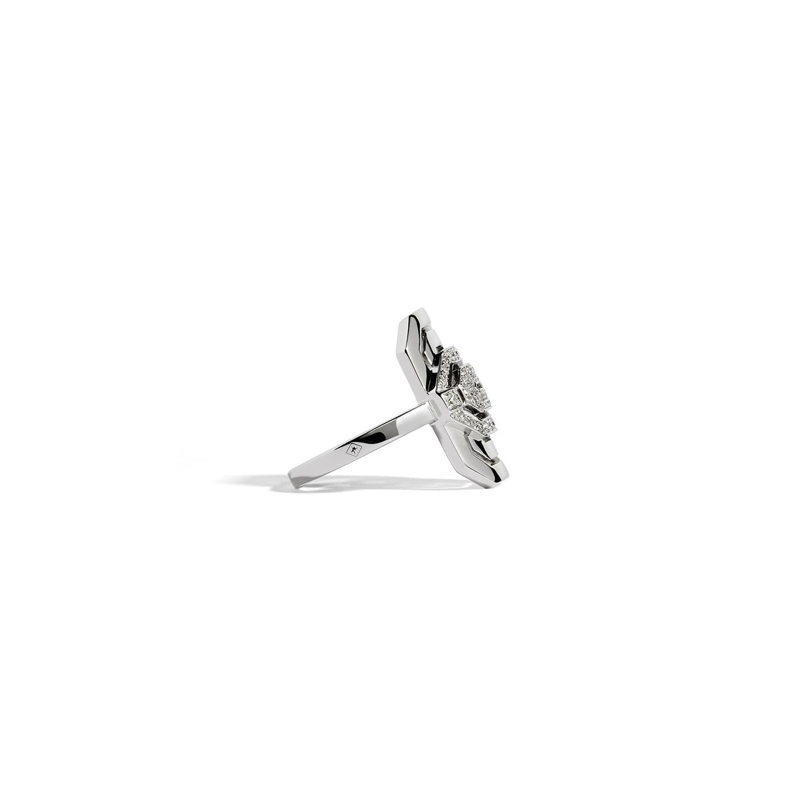 For Sale:  STATEMENT Paris, Ring Mini My Way Half Paved & Silver 0.29 Carat Diamonds 3